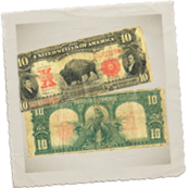 vintage US paper money